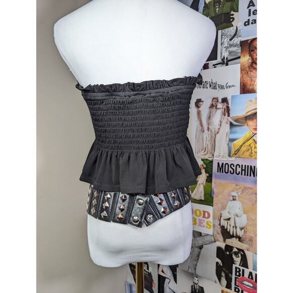 BCBG Ruffle Crop Top - Picture 4 of 5